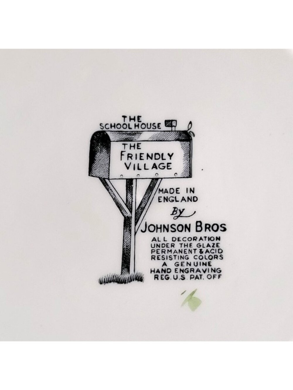 Vintage Johnson Brothers The Friendly Village Dinner Plate "The Schoolhouse" Sce - Picture 6 of 6